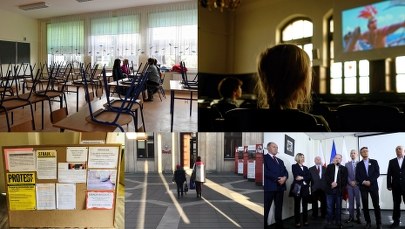 Pierwszy dzień strajku nauczycieli. "Nie zawiesimy strajku na czas egzaminów" [ZAPIS RELACJI]