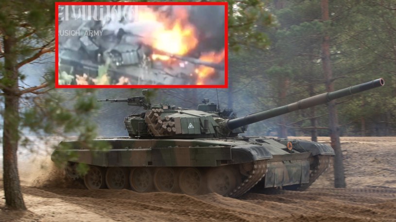 Pierwszy polski czołg PT-91 został zniszczony w Ukrainie /@balt_security /Twitter
