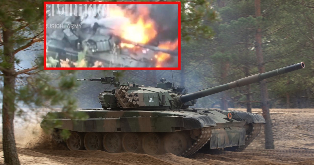 Pierwszy polski czołg PT-91 został zniszczony w Ukrainie /@balt_security /Twitter