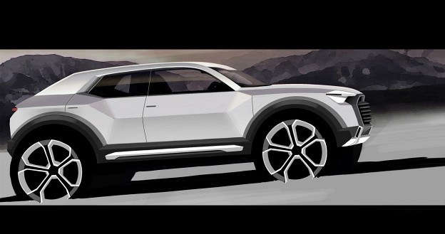 Pierwszy szkic Audi Q1. Model będzie wytwarzany w fabryce w niemieckim Ingolstadt. /Audi