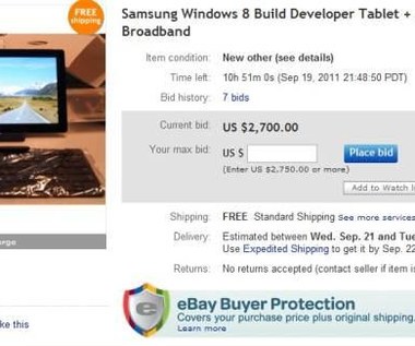 Pierwszy tablet z Windowsem 8 do kupienia na aukcji