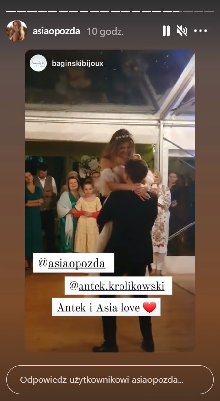 Pierwszy taniec Antka i Asi   /https://www.instagram.com/asiaopozda/ /Instagram