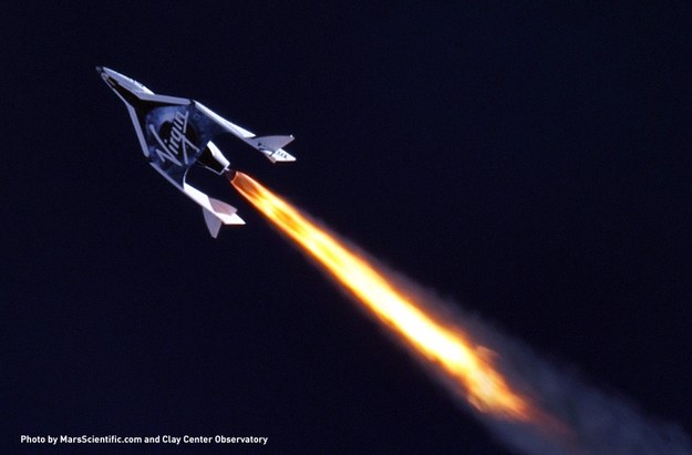Pierwszy test rakiety SpaceShip2 /MARSSCIENTIFIC.COM / MARK GREENBERG /PAP/EPA
