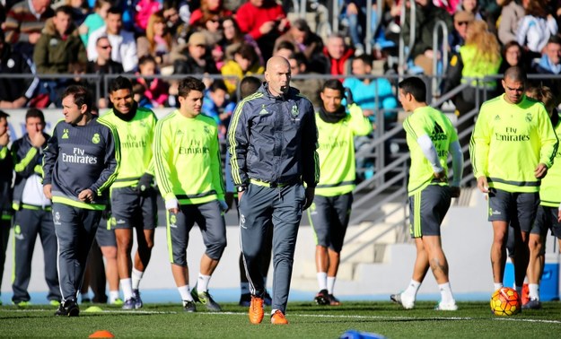 Pierwszy trening piłkarzy Realu pod wodzą Zinedine'a Zidane'a /Ballesteros    /PAP/EPA