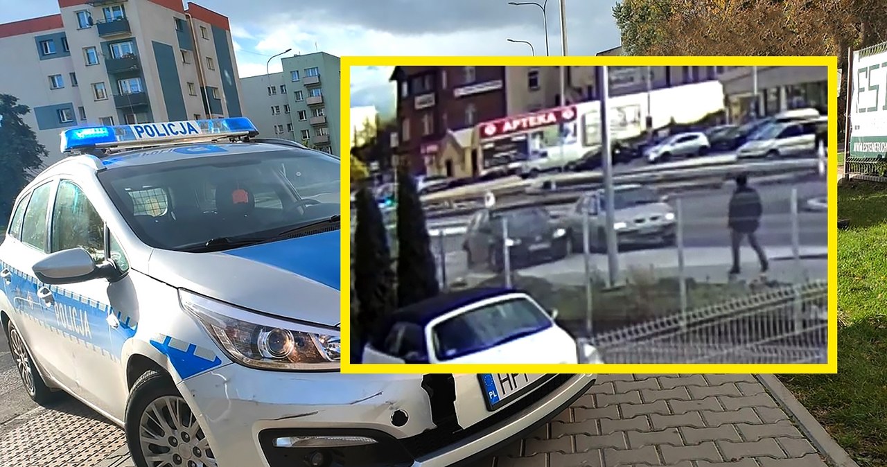 Pieszy z refleksem kaskadera. Scena jak z filmu podczas pościgu /Policja