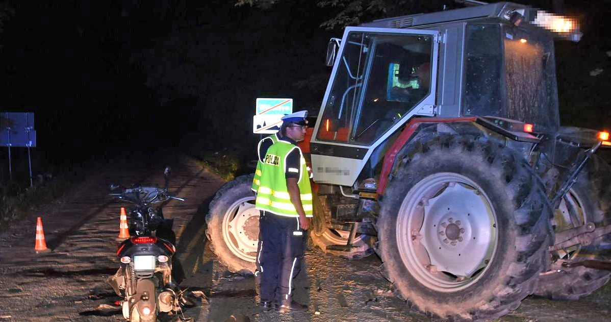 Pijany 75-latek wjechał w traktor /Policja