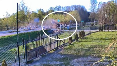 Pijany kierowca dachował w Lublinie, miał 2 promile alkoholu. Jest nagranie