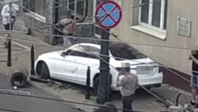 Pijany pędził przez centrum Lublina. Takiego finału nie przewidział [FILM]