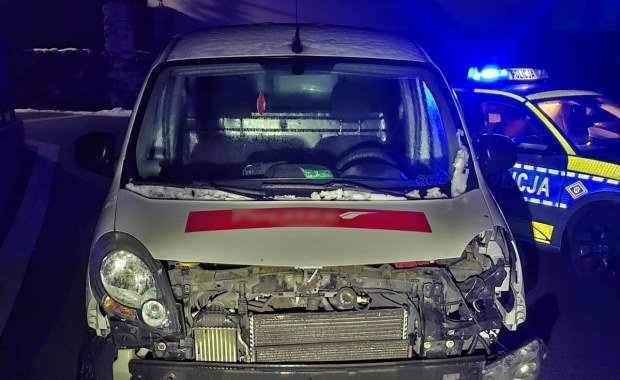 Pijany Ukrainiec uciekał przed policją uszkodzonym autem