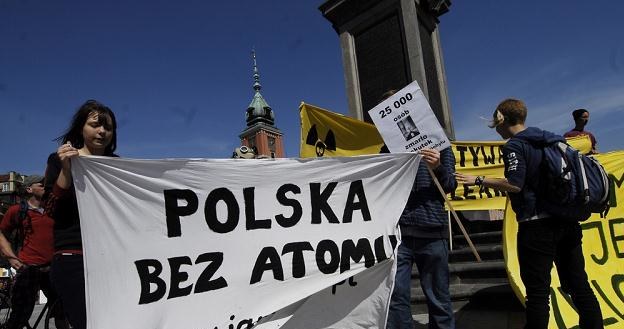 Pikieta przeciwko budowie elektrowni atomowej, fot. Zbyszek Kaczmarek /Agencja SE/East News