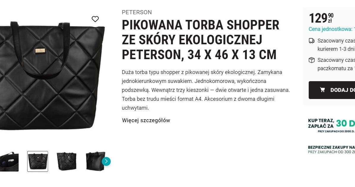 Pikowana torebka w Biedronce /Biedronka /INTERIA.PL