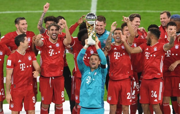 Piłkarze Bayernu Monachium, z Robertem Lewandowskim w składzie, wywalczyli Superpuchar Niemiec /ANDREAS GEBERT / POOL /PAP/EPA