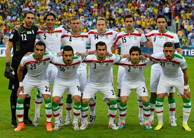 Piłkarze Iranu przed meczem z Nigerią /CJ GUNTHER /PAP/EPA