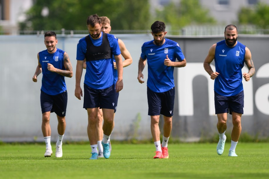 Piłkarze Lecha Poznań na treningu /	Jakub Kaczmarczyk   /PAP