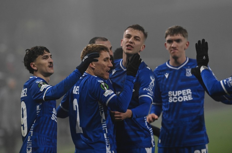 Piłkarze Lecha Poznań /Ludek Perina  /PAP/CTK