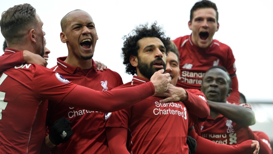 Piłkarze Liverpoolu podczas meczu z Chelsea Londyn /PETER POWELL   /PAP/EPA