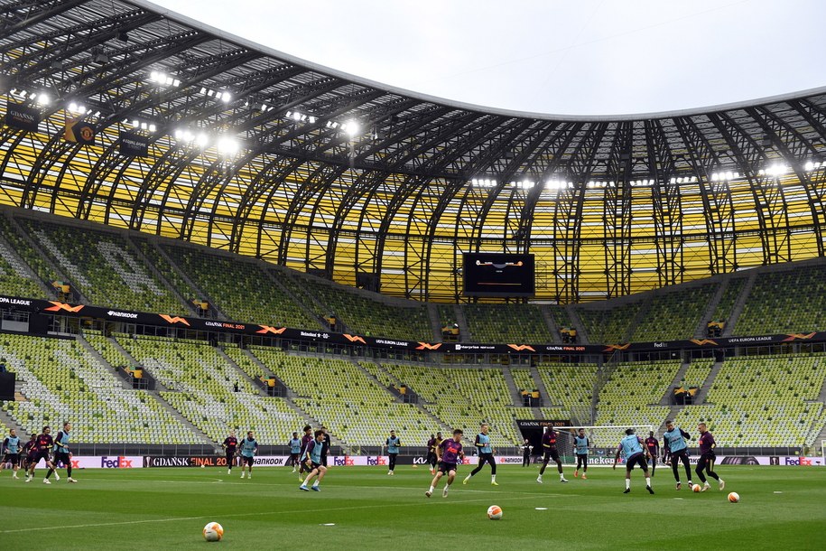 Piłkarze Manchesteru United podczas treningu w Gdańsku / 	Adam Warżawa    /PAP/EPA