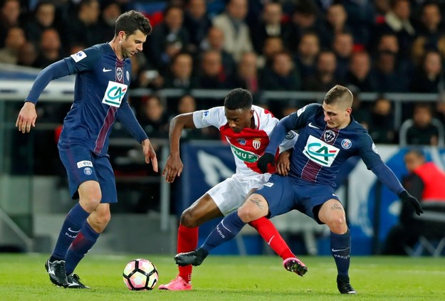 Piłkarze Paris Saint Germain rozgromili u siebie AS Monaco 5:0 w półfinale Pucharu Francji. /IAN LANGSDON /PAP/EPA