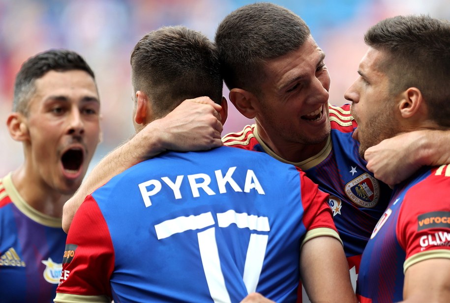 Piłkarze Piasta Gliwice /Andrzej  Grygiel /PAP