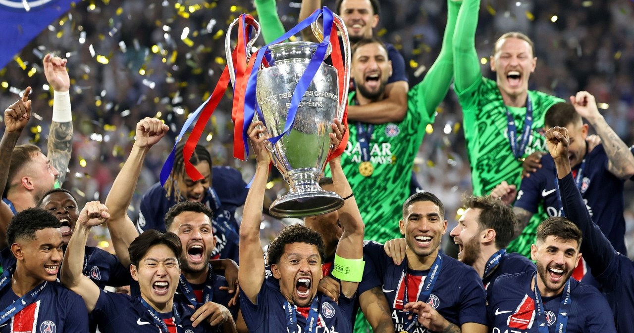 Piłkarze PSG w euforii po triumfie w finale Ligi Mistrzów
