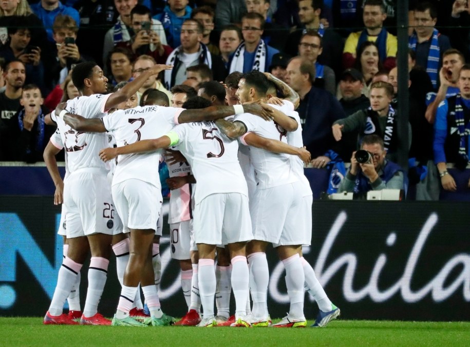 Piłkarze PSG /STEPHANIE LECOCQ  /PAP/EPA