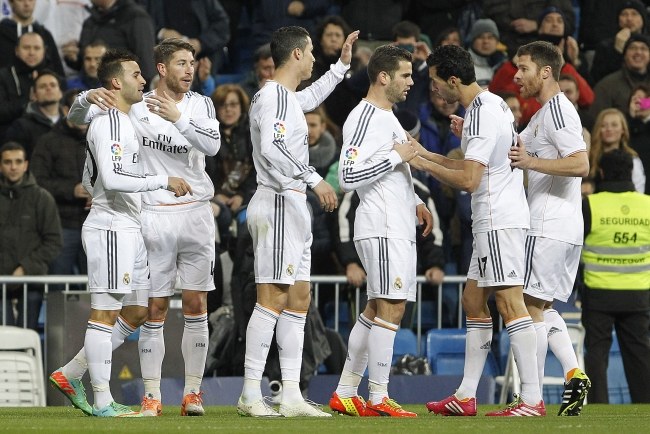 Piłkarze Realu po zdobytej bramce /PAP/EPA/Fernando Alvarado /PAP/EPA