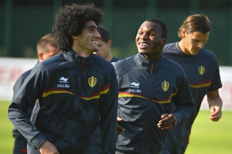 Piłkarze reprezentacji Belgii podczas treningu /AFP