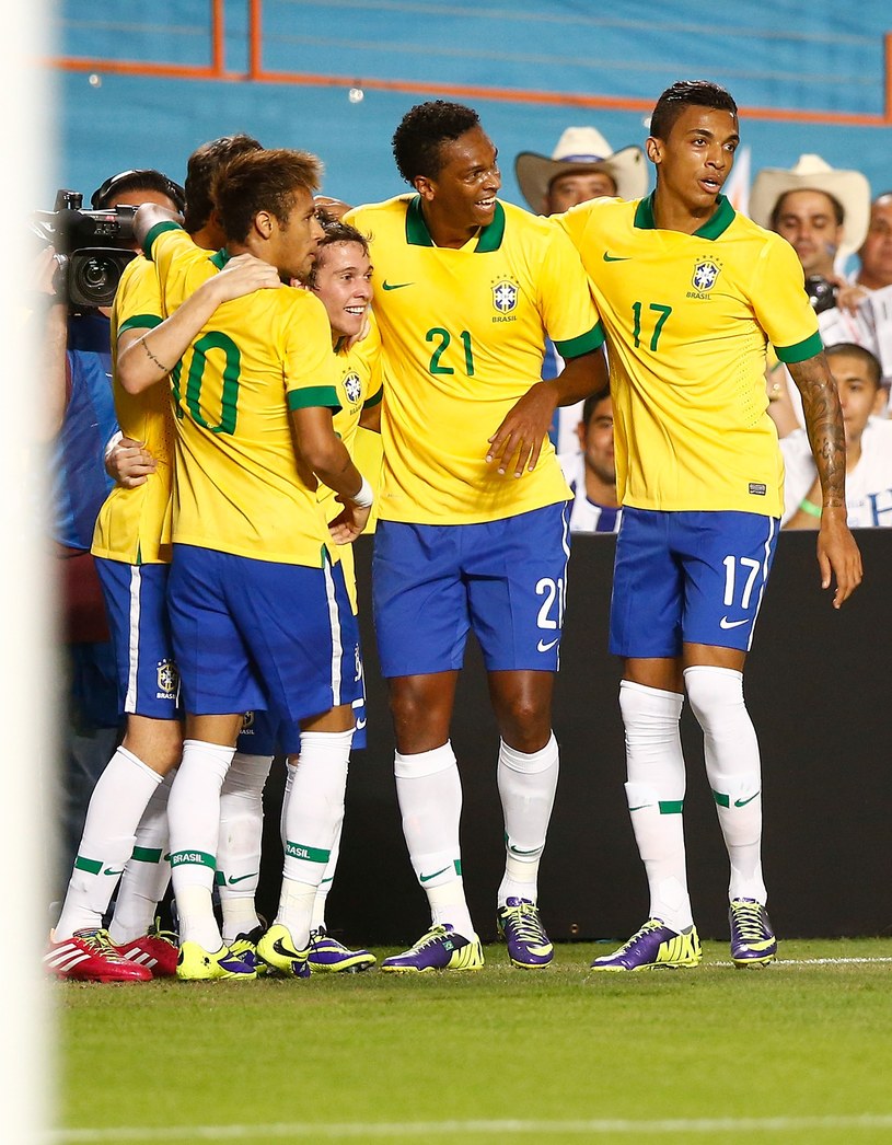 Piłkarze reprezentacji Brazylii /AFP