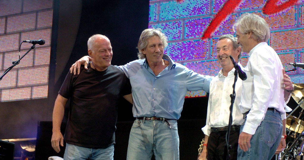 Pink Floyd podczas Live 8 w Londynie - od lewej: David Gilmour, Roger Waters, Nick Mason i Rick Wright / Jon Furniss/WireImage /Getty Images