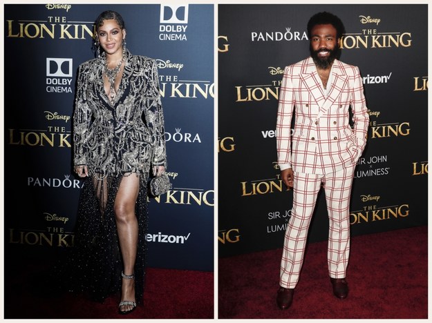 Piosenkarka Beyonce i aktor Donald Glover na premierze „Króla Lwa” w Hollywood /ETIENNE LAURENT /PAP/EPA