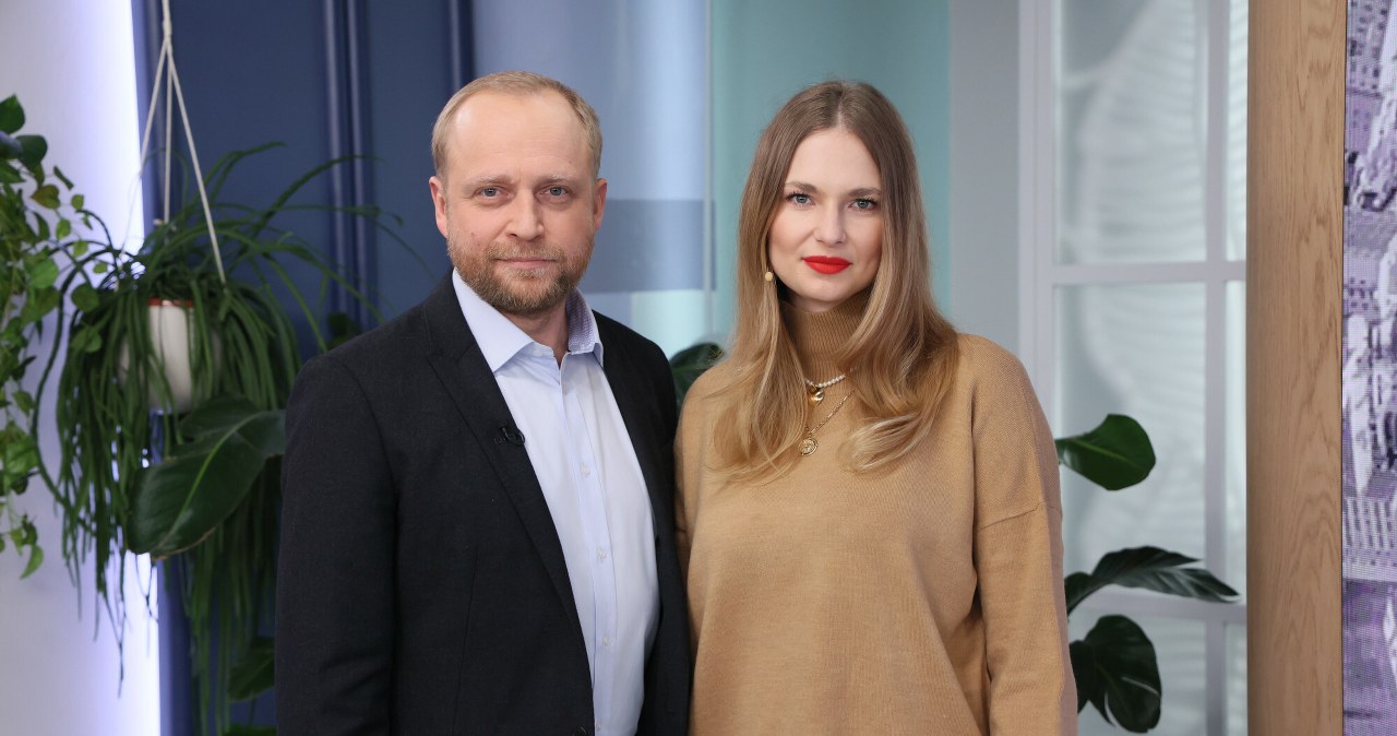 Piotr Adamczyk i Karolina Szymczak /Paweł Wodzyński/Dzień Dobry TVN /East News