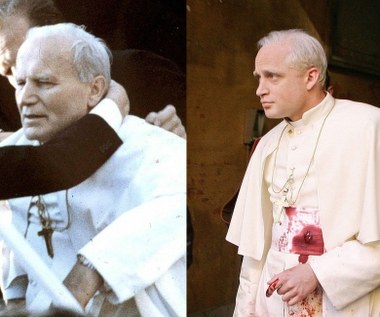 Piotr Adamczyk jako Jan Paweł II w filmie Giacomo Battiato "Karol   - papież, który pozostał człowiekiem" (2006).

Reżyser filmu był pod wrażeniem wytrzymałości fizycznej aktora na codzienne godziny makijażu, które "stawały się coraz dłuższe i skomplikowane wraz ze starzeniem się postaci". - Nie sposób było też nie docenić trudu psychologicznego, który nas czekał, przy "przeobrażaniu" młodzieńca w wiarygodnego schorowanego starca - powiedział Battiato.