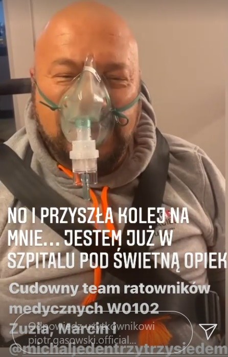 Piotr Gąsowski poinformował, że jest w szpitalu w powodu koronawirusa /Instagram
