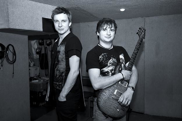 Piotr Kupicha i Piotr Brzychcy (Kruk) w studiu /Metal Mind Productions