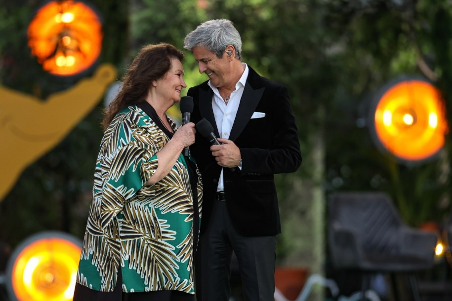 Piotr Polk i Anna Dymna poprowadzili koncert kończący 17. Festiwal Zaczarowanej Pisoenki /PAP/ Łukasz Gągulski /PAP