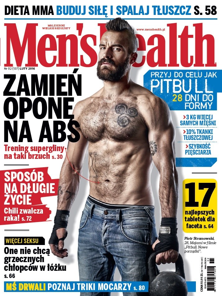 Piotr Stramowski na okładce magazyu "Men's Health" /materiały prasowe