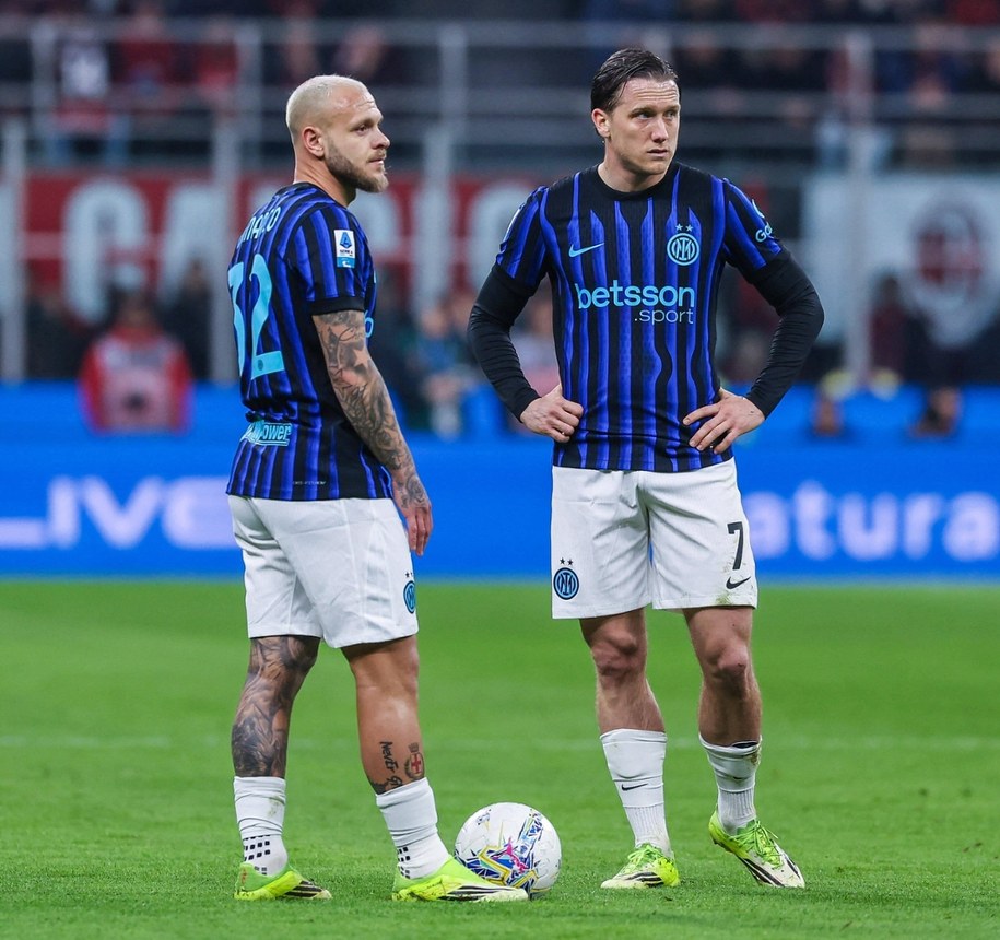 Piotr Zieliński i jego Inter Mediolan muszą odroczyć świętowanie mistrzostwa Włoch /IPA Sport/ABACA /PAP/Abaca