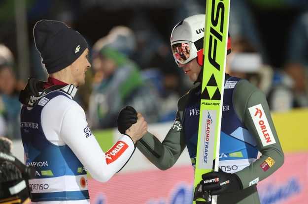 Piotr Żyła i Kamil Stoch /Grzegorz Momot /PAP