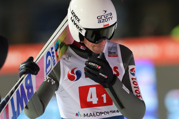 Piotr Żyła podczas konkursu Pucharu Świata w skokach narciarskich w Zakopanem / 	Grzegorz Momot    /PAP