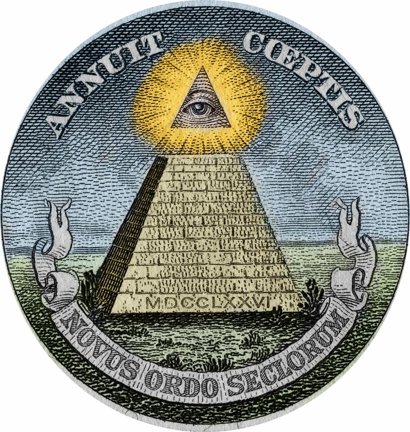 Piramida z umieszczonym na szczycie okiem - symbol Iluminatów /East News