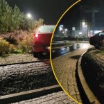 Pisk opon i policyjny pościg. Auto "wylądowało" na rondzie