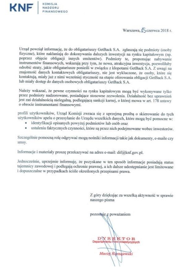 Pismo ostrzegawcze /Krzysztof Berenda /RMF FM