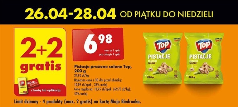 Pistacje 2 + 2 gratis w Biedronce! /Biedronka /INTERIA.PL
