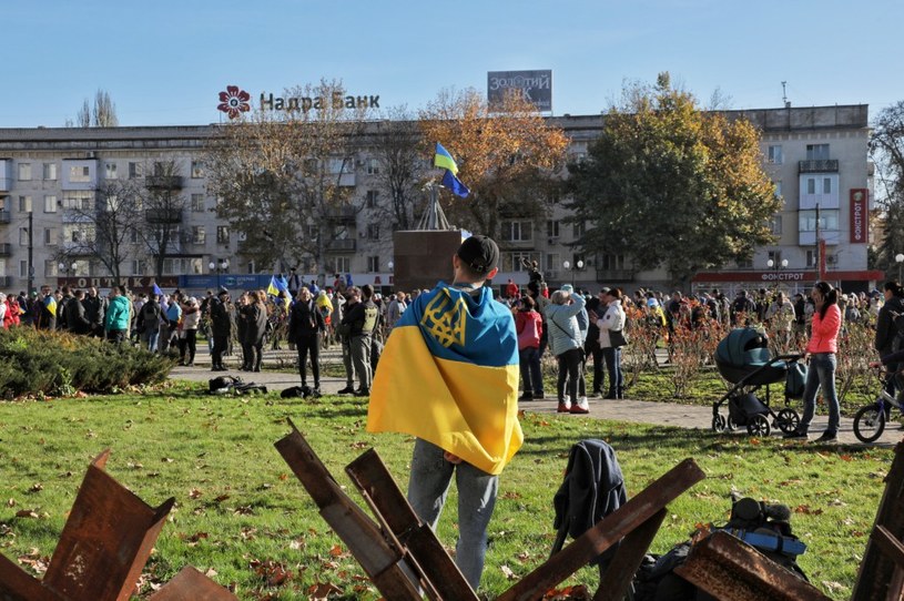 PKB Ukrainy spadł o przeszło 10 proc. Na zdj. Chersoń /Nina Liashonok / NurPhoto /AFP
