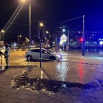 Plac Centralny w Nowej Hucie pod wodą. Utrudnienia w ruchu