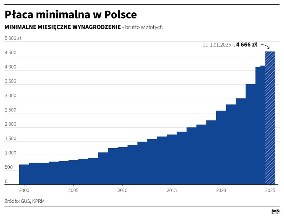 Płaca minimalna w styczniu /Adam Ziemienowicz /PAP