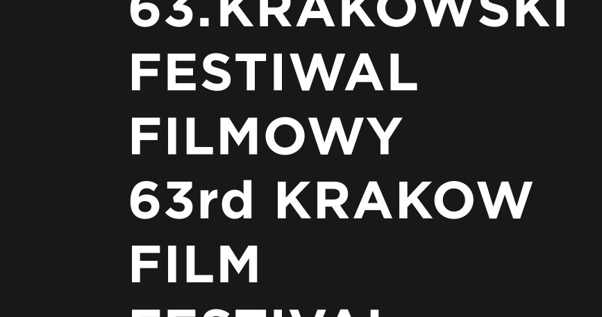 Plakat 63. Krakowskiego Festiwalu Filmowego /materiały prasowe