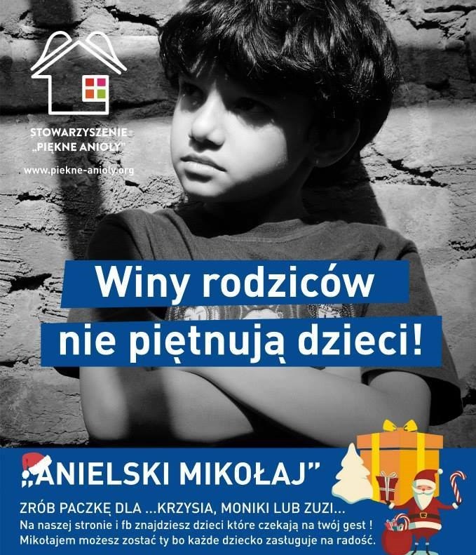 Plakat akcji Anielski Mikołaj /
