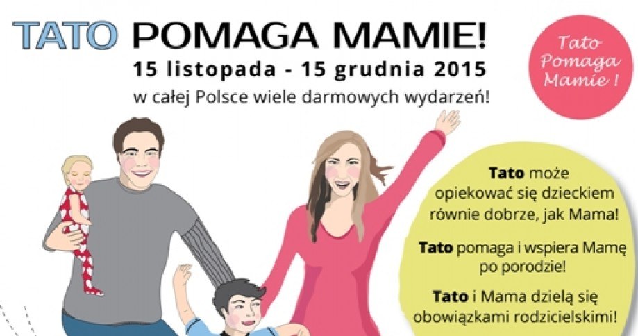 Plakat akcji "Tato pomaga mamie" /BeMam