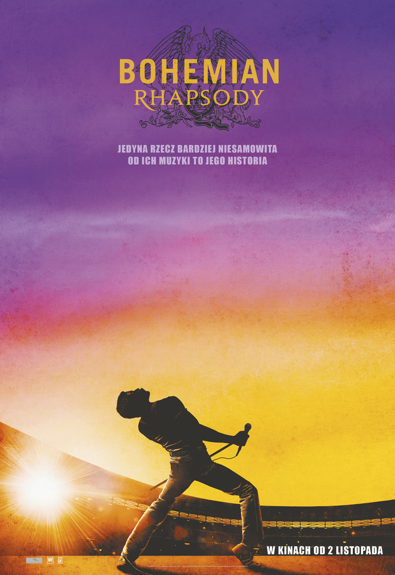 Plakat filmu "Bohemian Rhapsody" /materiały dystrybutora